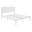 Platm Bedmetal Frame Finish Faux Cane Headboard
