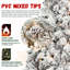 PVC Mixed Floceked Christmas Tree With Pine Cones Decoration-1154630307