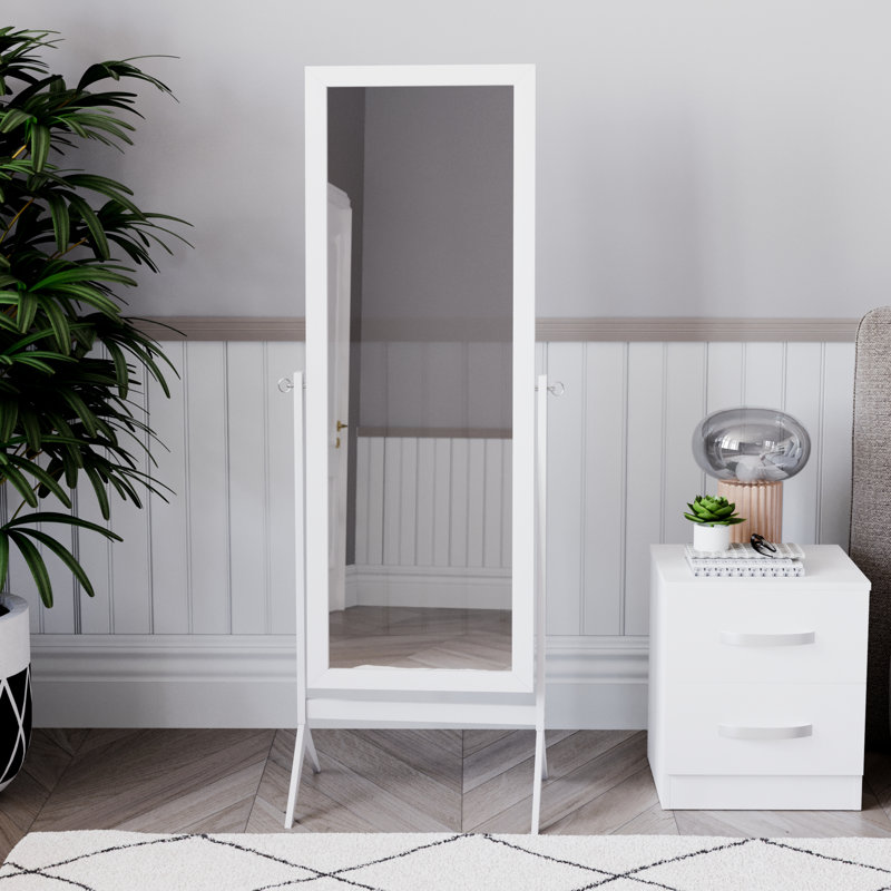 Leavens Rectangle Cheval Mirror, White