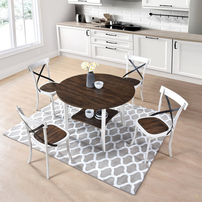 Ensemble de table ronde avec 1 table et 4 chaises
