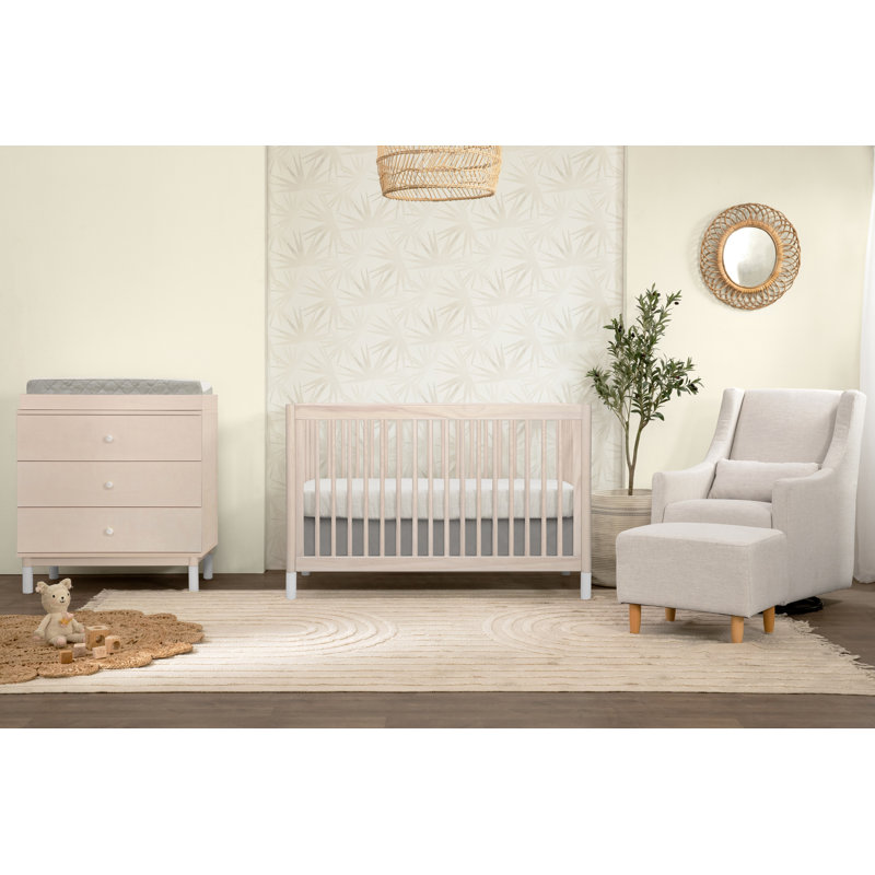 Gelato Convertible Standard Nursery Furniture Set, Washed Natural
