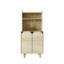 Armoire polyvalente de 61 po de hauteur avec tablettes et pieds en bois-1746029851