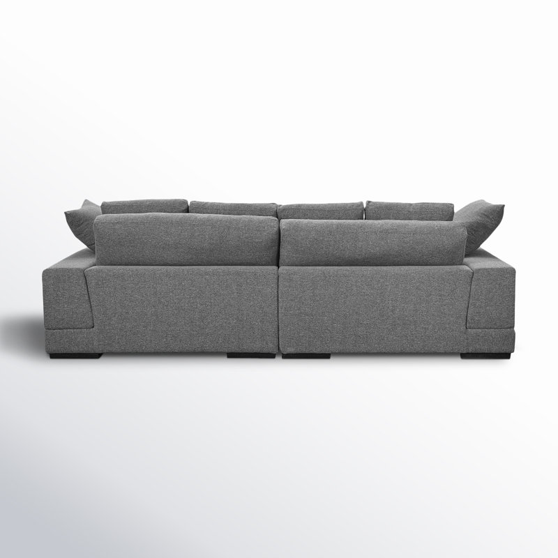 Canapé modulaire avec méridienne Lonsdale, Gris foncé