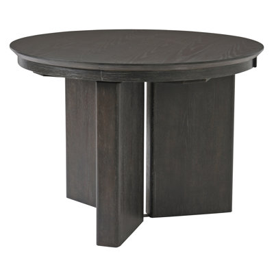 TREXM Oval Extendable Dining Table, Modern Farmhouse Kitchen Table with Pedestal Base and Adjustable Foot Pads for Dining Room, Kitchen