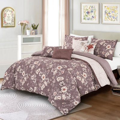 Ensemble d'édredon brodé 7 pièces Dusty