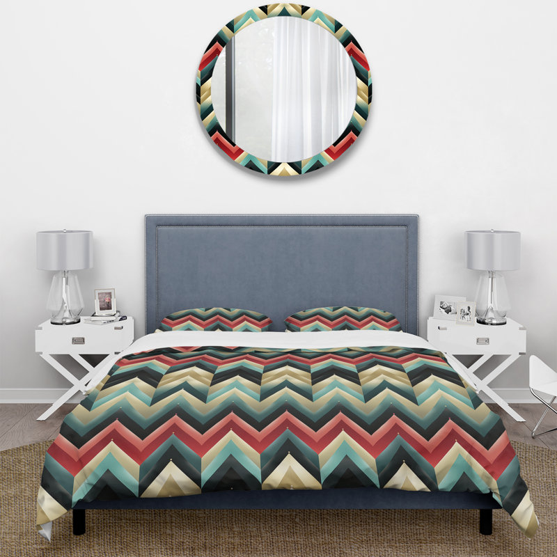 Ensemble de housse de couette multicolore Glamour Opulence, Housse de couette simple + 1 taie décorative stan
