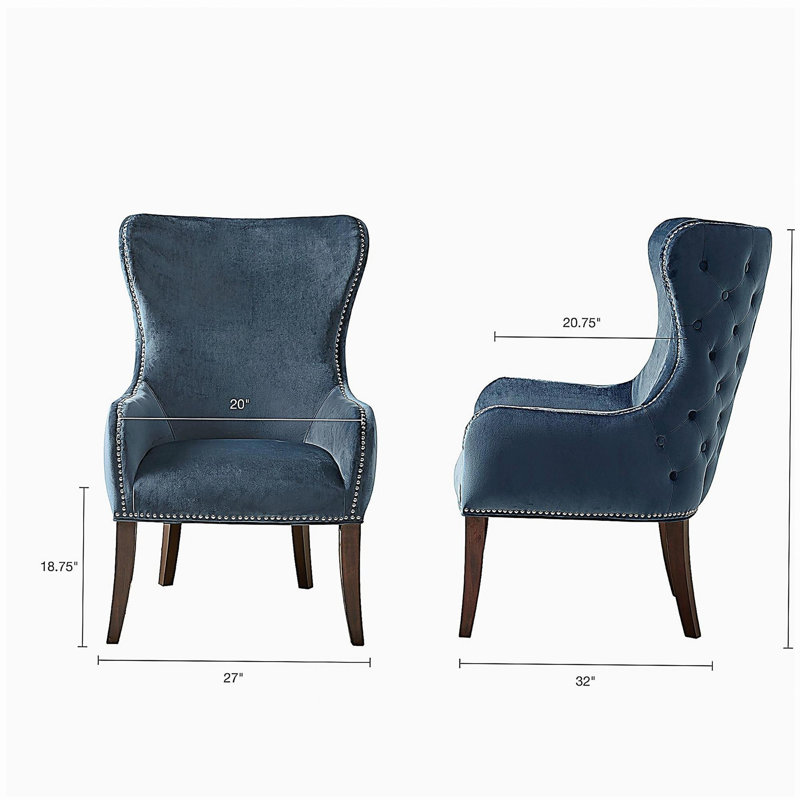 Fauteuil d'appoint à dossier capitonné