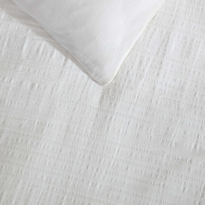 Ensemble d'édredon en coton blanc Vera Vera, Édredon pour grand lit + 2 taies décoratives