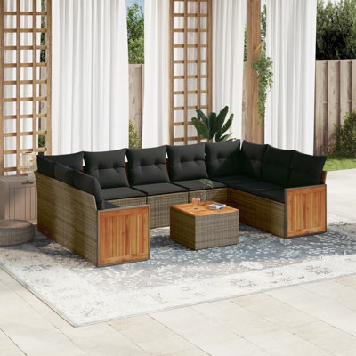 Vidaxl Garden Sofa Set Grey