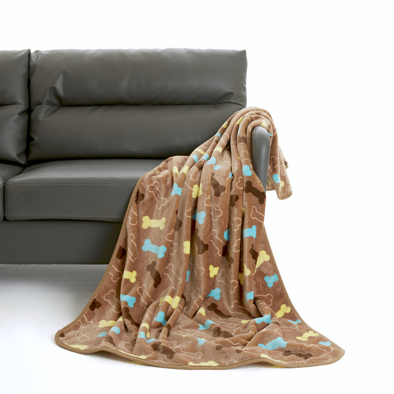 Couverture en molleton / microfibre Fluffy Premium, Brun