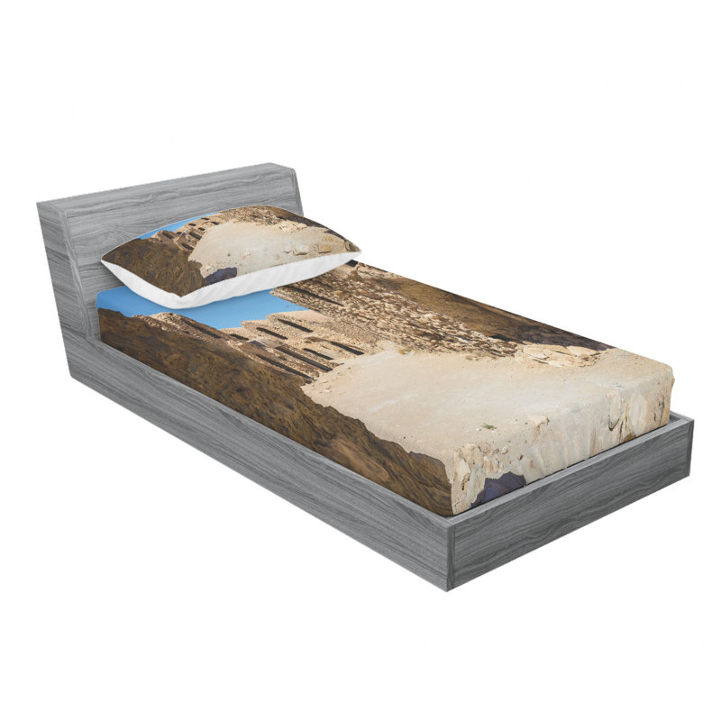 Microfiber Abstract Sheet Set, Twin Sheet Set with 1 Pillowcase