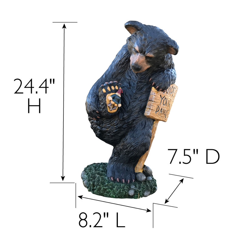 Statue ours en peluche Scottsmoor, 24" H x 16,54" L x 13,9" D