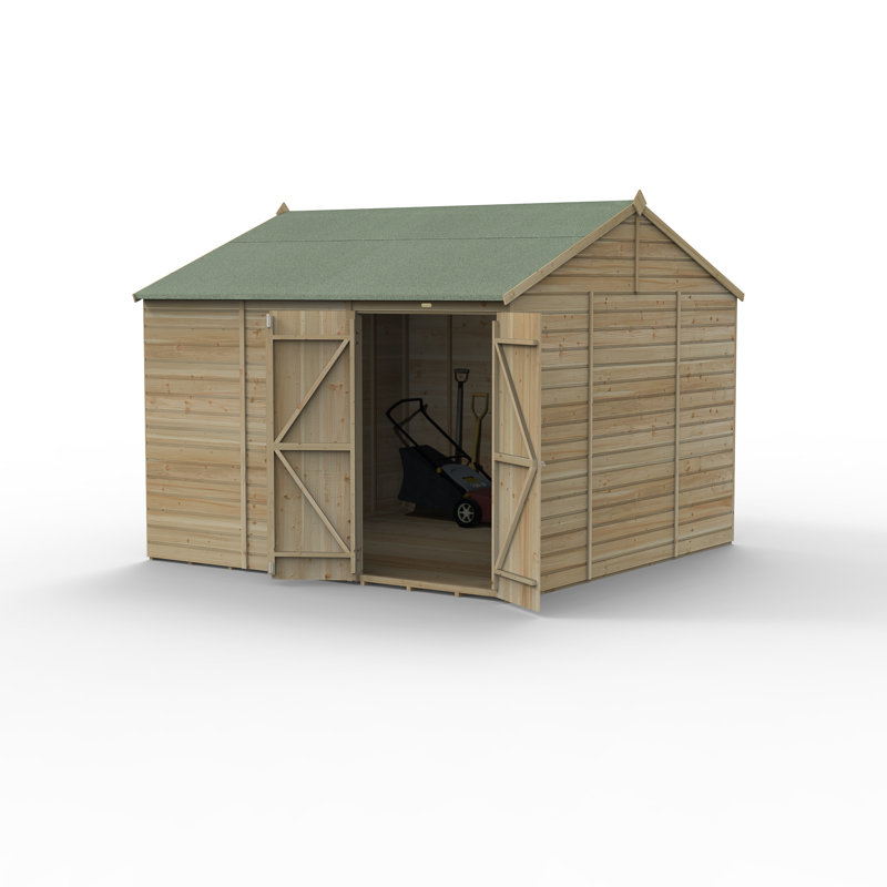  Beckwood 10x10 Pressure Treated Shiplap Reverse Apex Garden Shed