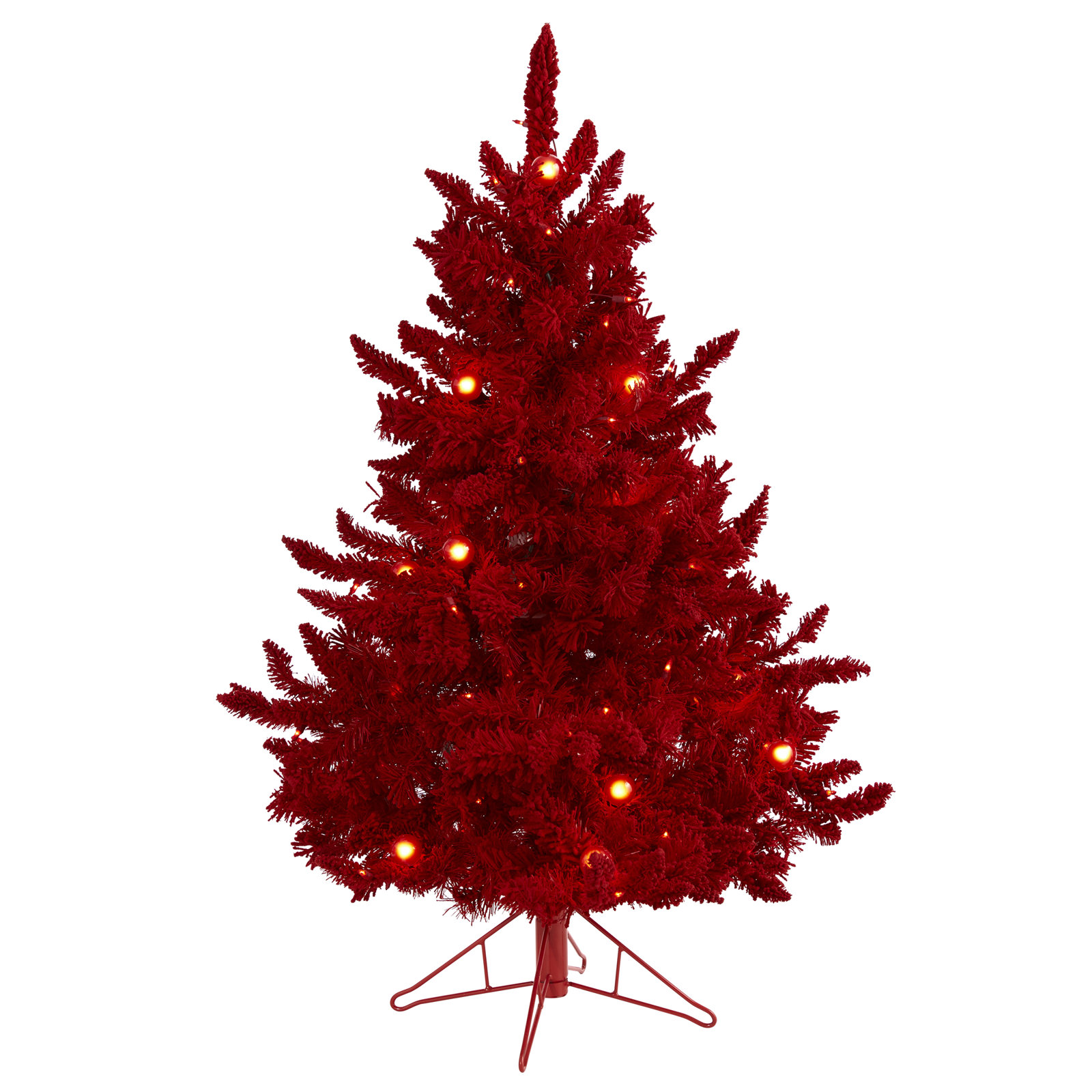 Lighted Artificial Christmas Tree, 4' H