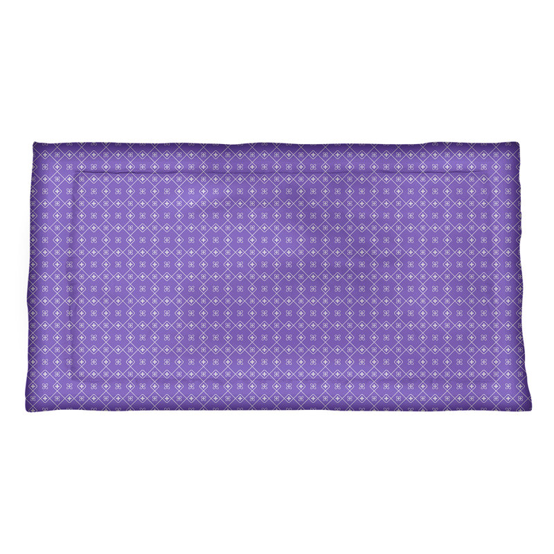 Taie décorative Enveloppe, Simple standard, Microfibre, Mauve / Blanc