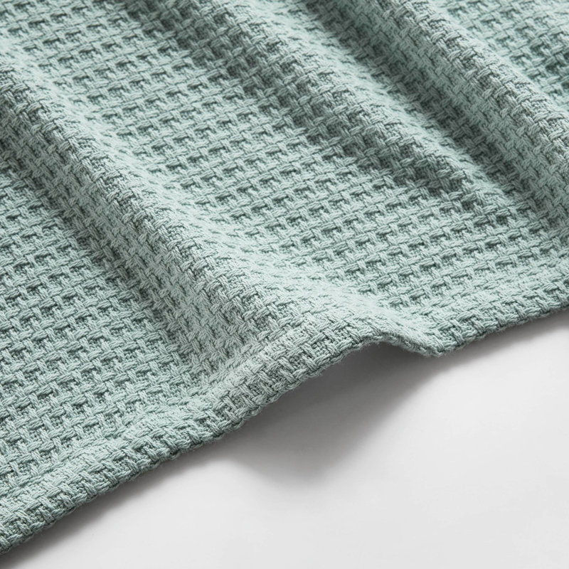 Hand Woven Blanket, King, Blue Green