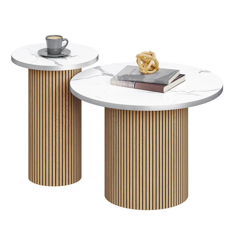 Pedestal Coffee Table, Oak