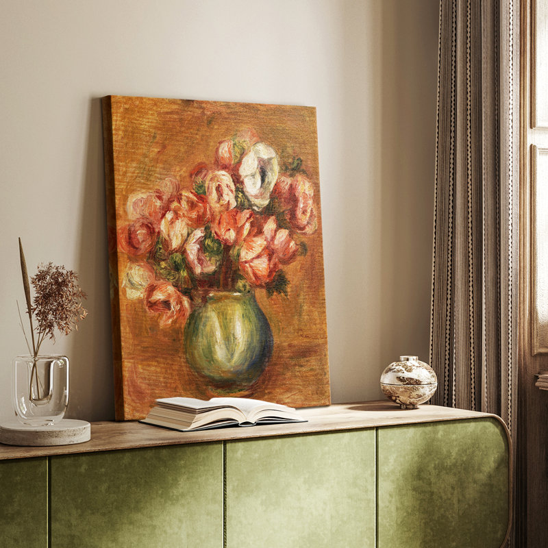 Imprimé floral rétro CCGLXVI - galerie Cavas, H 27 po x l 18 po