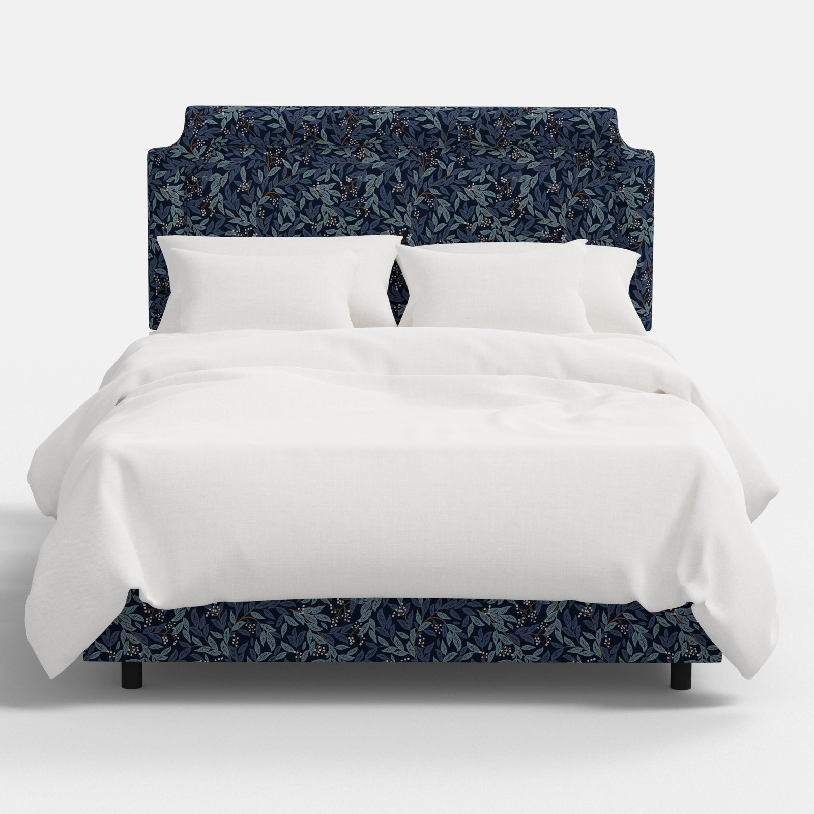 Rifle Paper Co. x Cloth & Company Hampton Bed, California King, Willowberry Navy