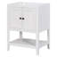 Petite base de meuble-lavabo, armoire de rangement à cadre en bois avec portes et tablette ouverte-1818884616