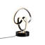 Abstract Art 12W LED Table Lamp 11" - 3000K Warm Light- Abstract Design in Matte Black