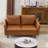 58.2''W  Faux Leather Living Room Loveseat-87210655