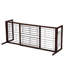 Barrière d'intérieur autoportante en pin pour chien pour portes et escaliers de 38 à 71 po, grillage métallique, solution fonctionnelle de confinement stable pour animaux de compagnie