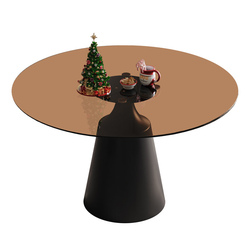 Table de salle à manger ronde de 35 pouces pour les petits espaces (table incluse seulement)