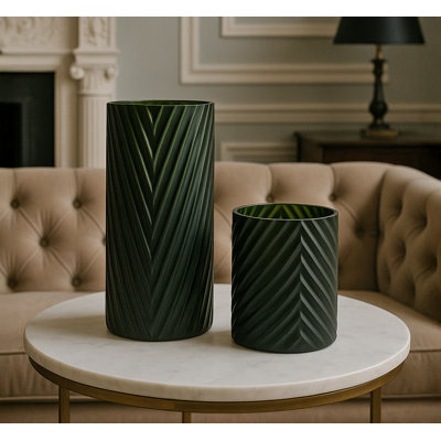 Nestore Handmade Glass Table Vases (Pair)