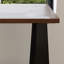 Bureau brun en bois massif en forme de L + fer-108839990-108839987