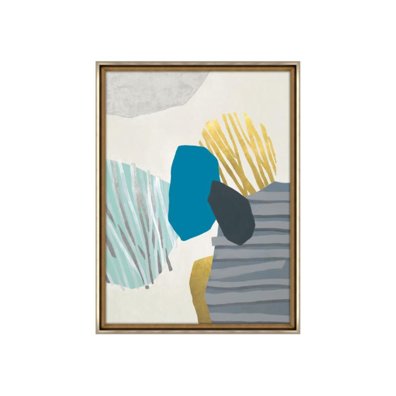 Tendencies II Print by Janice Sadler, Gild Gold and Silver, 40" H x 30" W x 1.5" D