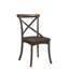 Ensemble de 2 chaises d'appoint Kaelyn en chêne foncé et finition en métal noir