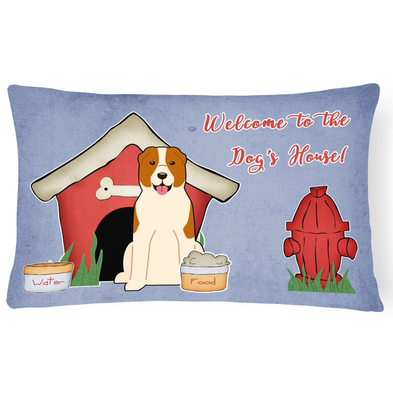 Coussin lombaire intérieur/extérieur bleu/rouge moderne dog house