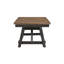 Table de salle à manger extensible 5 pièces de style maison de campagne transitionnelle, bois massif, finition gris anthracite blé, chaises rembourrées, 2 tiroirs de 14 po, 6 places assises pour la conception en bois, avec des feuilles autoportantes, espace-265130747