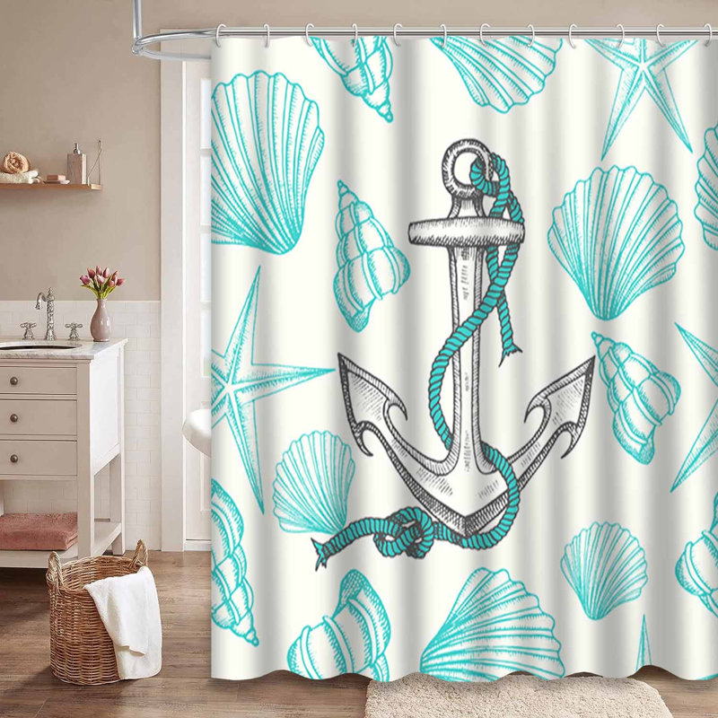 Rideau de douche imperméable avec 12 crochets, L 72 po x l 72 po
