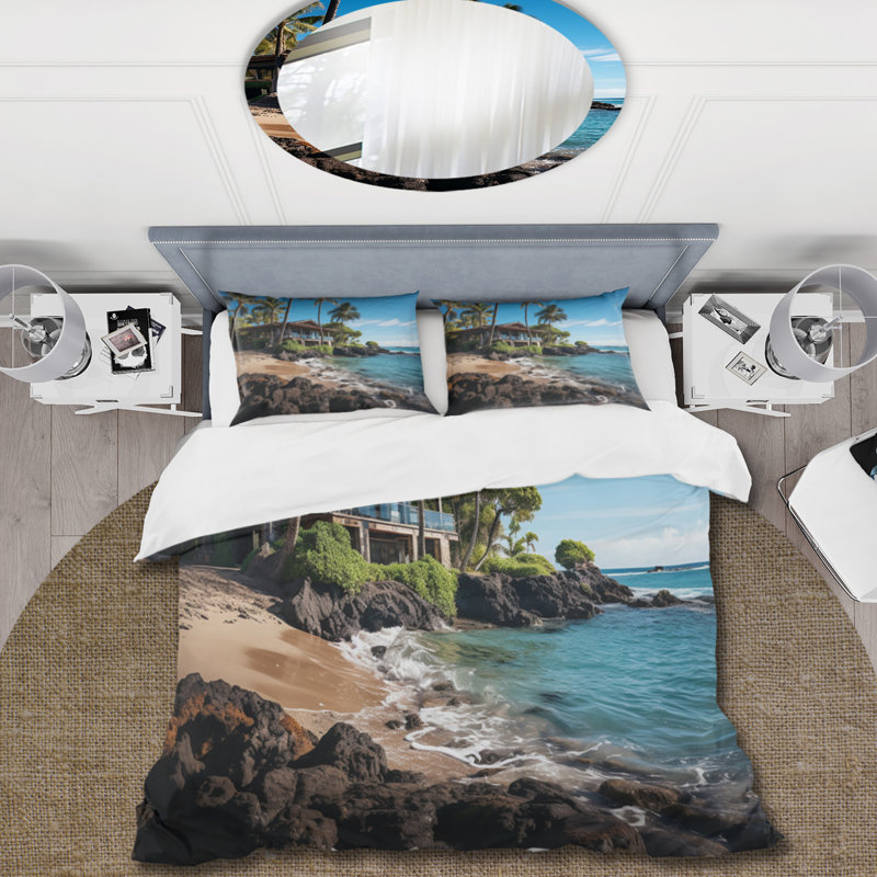Ensemble de housse de couette en microfibre / polyester Hawaii Island Retreat Bedding