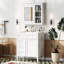 Meuble-lavabo de salle de bain 30 po avec lavabo supérieur en céramique avec tiroir, porte et armoire de rangement-1660836120-1660836123