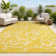 Maribel Traditional Classic All-Over Scroll Yellow/Cream Indoor/Outdoor Rug