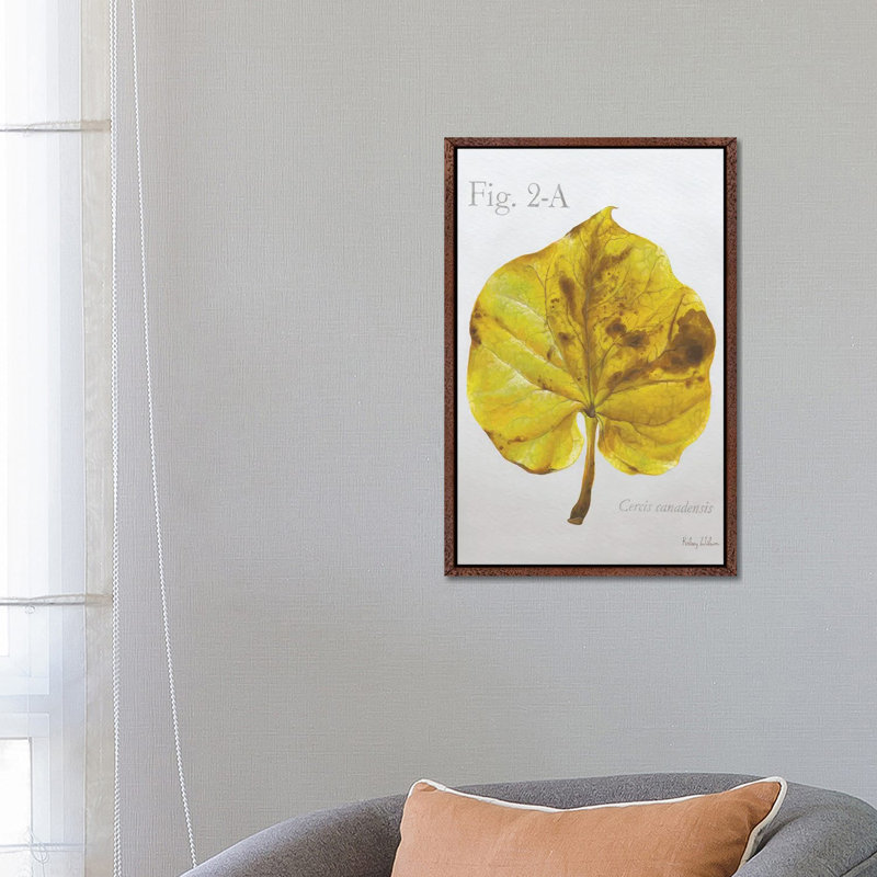 Autumn Leaves On Gray IV-Redbud by Kelsey Wilson - Gallery-Wrapped Canvas Giclée on Canvas, Classic Wood Framed