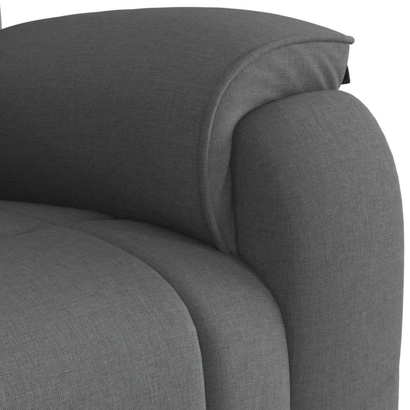  Recliner Chair Dark Grey Polyester, Metal, Plywood, Foam, PP Fiber