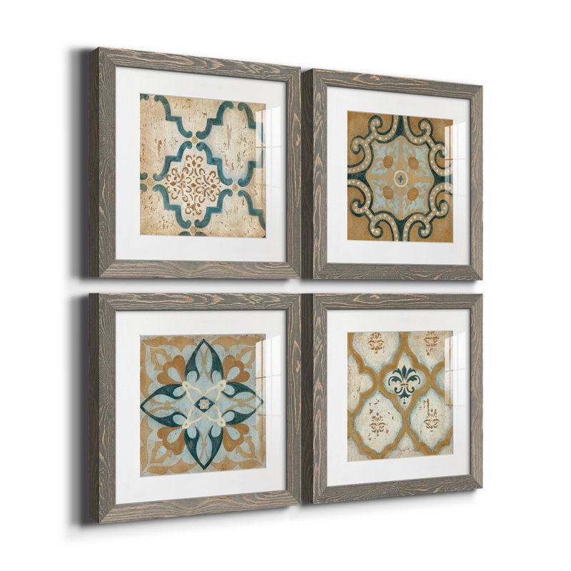 " Villa Umbra I " 4 - Pieces, 31.5" H x 126" W x 1.5" D, Gray, White