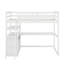 Lit mezzanine simple avec bureau et tablettes, deux tiroirs intégrés-1302819308