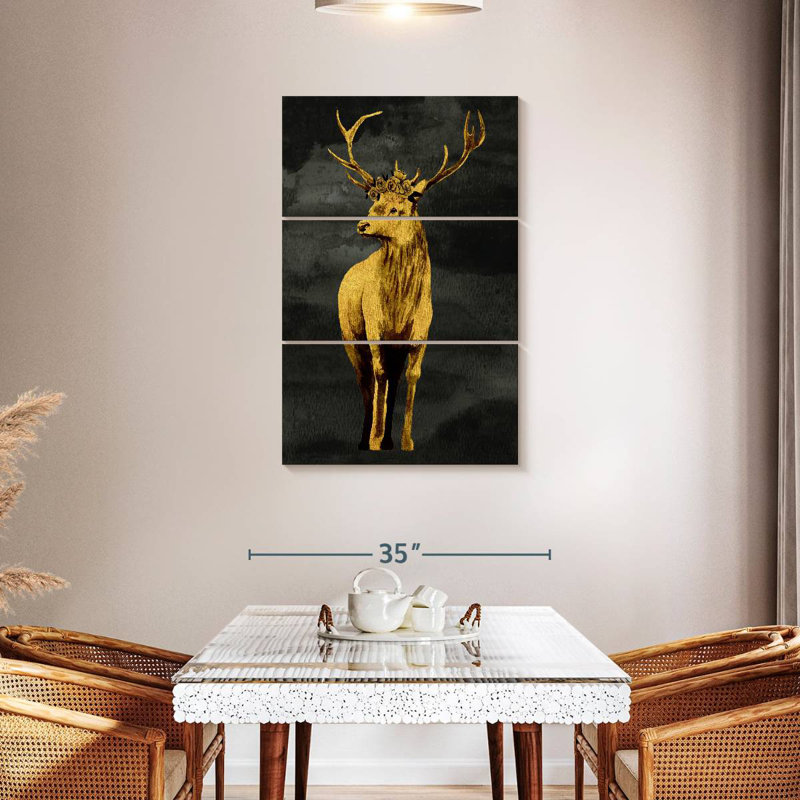 Brampt Golden Deer, 45" H x 28" W