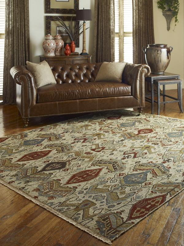 Wool Ikat Area Rug, Rectangle 9' x 12'