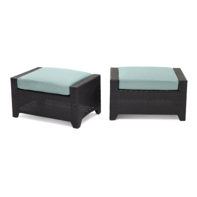Repose-pieds d'extérieur avec coussin Sunbrella Fionnula