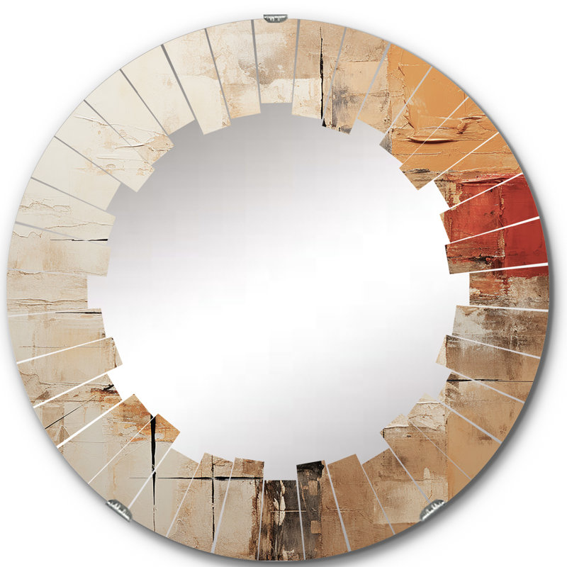 Mazzariello - Miroir mural moderne rond, 24 po x 24 po