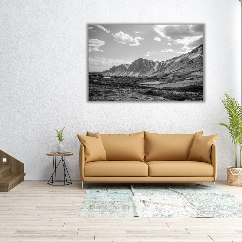 Wyoming Wonder Black and White - reproduction d'art sur toile, H 12 po x l 18 po