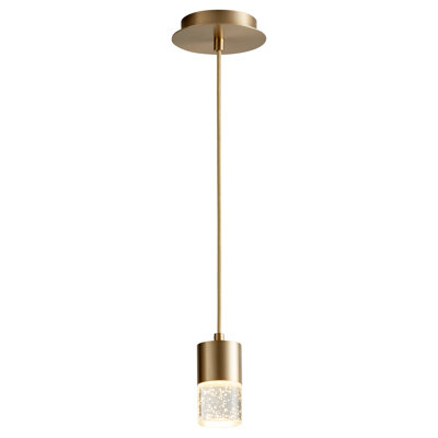 Luminaire suspendu cylindrique à 1 lumière DEL