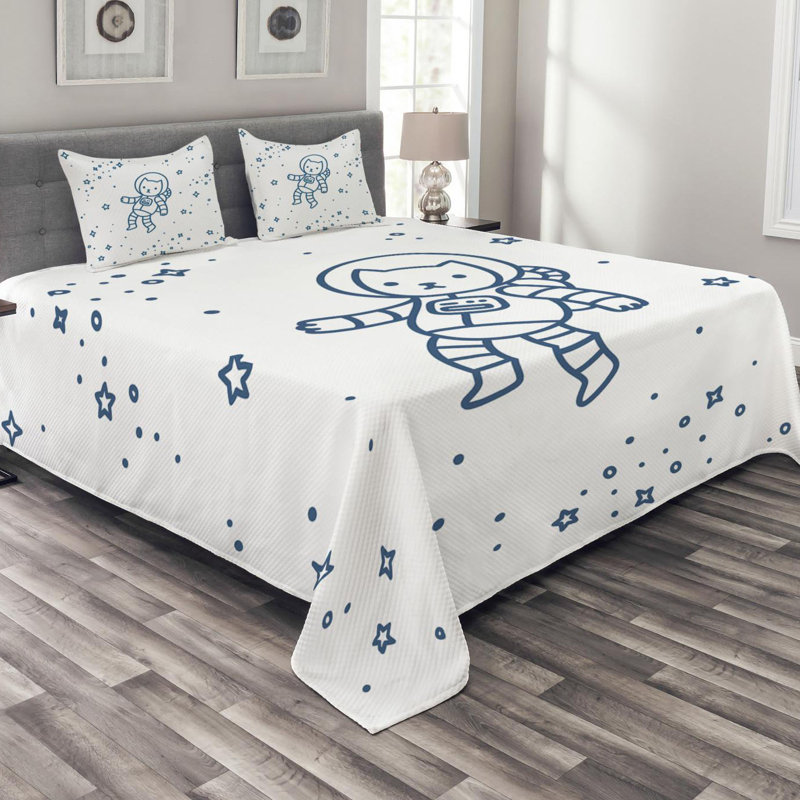 Kids Polyester Coverlet, Queen Coverlet + 2 Shams