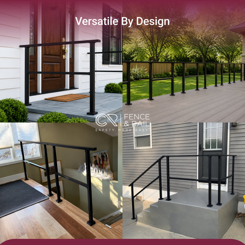 Black Porch And Stair Railings